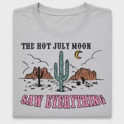Retro Desert Cactus Moon DTF Transfer
