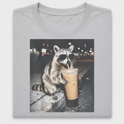 Cool Raccoon Iced Coffee DTF Transfer