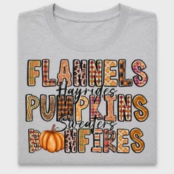 Fall Flannels Hayrides Pumpkins DTF Transfer