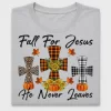 Fall For Jesus Cross DTF Transfer