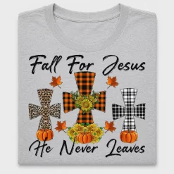 Fall For Jesus Cross DTF Transfer