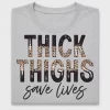 Thick Thighs Save Lives Leopard DTF Transfer
