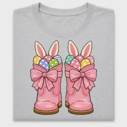Easter Bunny Cowgirl Boots DTF Transfer