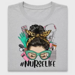 Nurse Life Messy Bun DTF Transfer