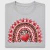Western Valentine Rainbow Heart DTF Transfer