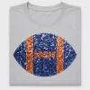 Sequin Football DTF Transfer