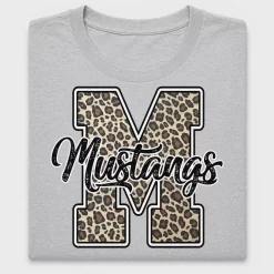 Leopard Mustangs School Spirit DTF Transfer