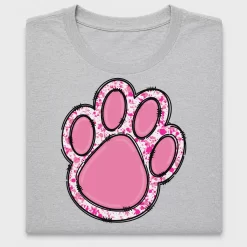 Pink Paw Print DTF Transfer