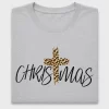 Leopard Christmas Cross DTF Transfer
