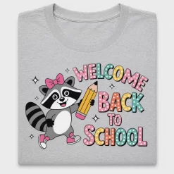 Back to School Raccoon DTF Transfer