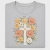 Floral Cross DTF Transfer Design