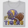 Tigers Football Sequin DTF Transfer