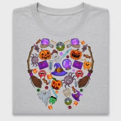 Halloween Heart Witches Broomstick DTF Transfer