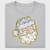 Vintage Santa Blue Floral DTF Transfer