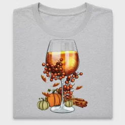 Fall Wine Glass DTF Transfer