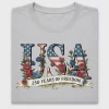 USA 250 Years of Freedom Floral DTF Transfer