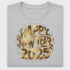 Happy New Year 2025 Gold DTF Transfer