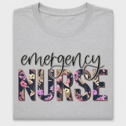 Emergency Nurse Floral DTF Transfer