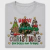 Merry Christmas God Bless Our Troops DTF Transfer