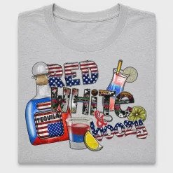 Red White Blue Fourth Of July DTF Transfer