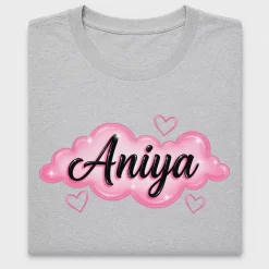 Airbrush Name DTF Transfer Pink Cloud