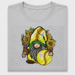 Softball Gnome DTF Transfer Design