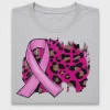 Pink Ribbon Leopard Print DTF Transfer