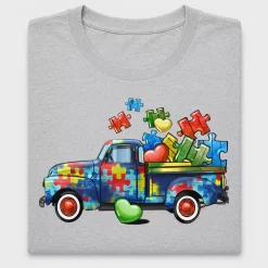 Autism Awareness Truck DTF Transfer