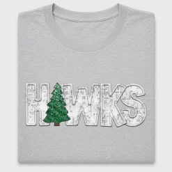 Glitter Christmas Tree Hawks DTF Transfer