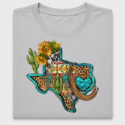 Western Texas Map DTF Transfer