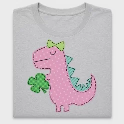 St. Patrick's Day Girl Dinosaur DTF Transfer