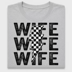 Race Wife Lightning Bolt DTF Transfer
