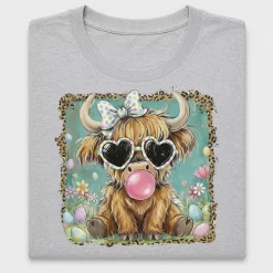 Highland Cow Easter DTF Transfer