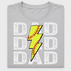 Softball Dad Lightning Bolt DTF Transfer