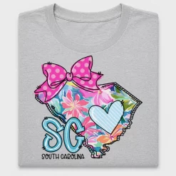 South Carolina Floral Doodle DTF Transfer