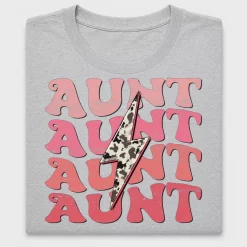 Retro Cow Print Aunt DTF Transfer