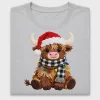 Cozy Christmas Highland Cow DTF Transfer