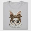 Leopard Bunny Bow DTF Transfer