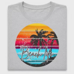 Beach Life Retro Sunset DTF Transfer
