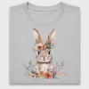 Watercolor Floral Bunny DTF Transfer