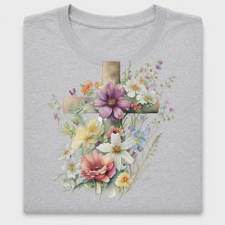 Watercolor Floral Cross DTF Transfer