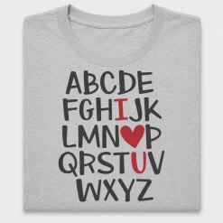 Alphabet I Love You DTF Transfer
