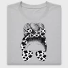 Messy Bun Cow Print DTF Transfer