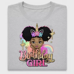 Birthday Girl Unicorn DTF Transfer