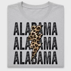 Alabama Leopard Lightning Bolt DTF Transfer