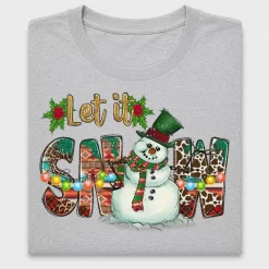 Let It Snow Snowman DTF Transfer