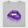 Mardi Gras Glitter Lips DTF Transfer