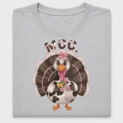 Cute Turkey Moo Design DTF Transfer