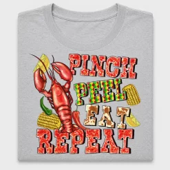 Crawfish Pinch Peel Eat Repeat DTF Transfer
