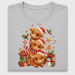 Christmas Highland Cattle DTF Transfer